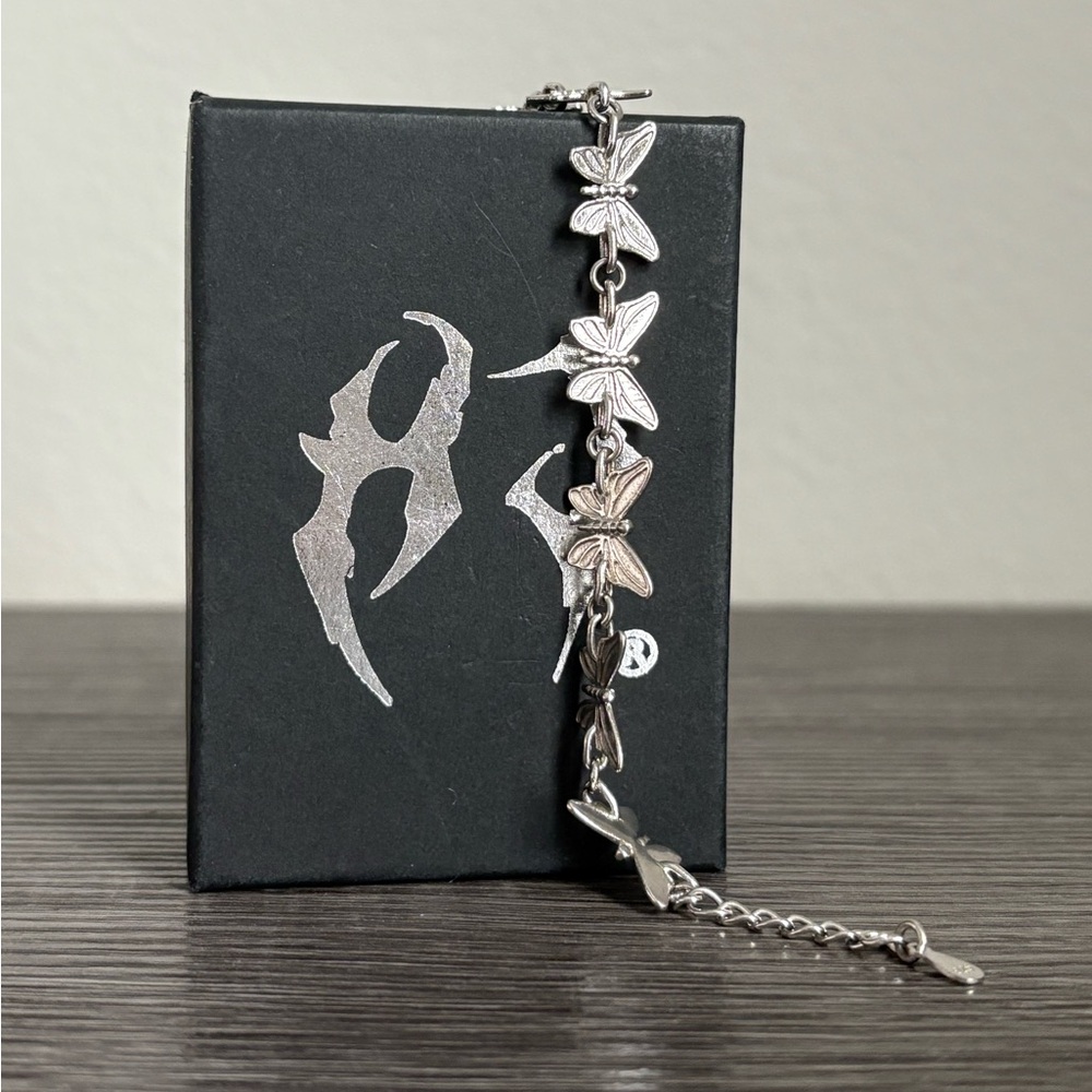 Hard Jewelry Silver Butterfly Bracelet